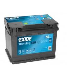 Baterie auto 12V 60Ah Exide AGM Start Stop  EK600