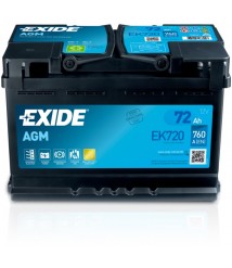 Baterie auto 12V 72Ah Exide AGM Start Stop  EK720