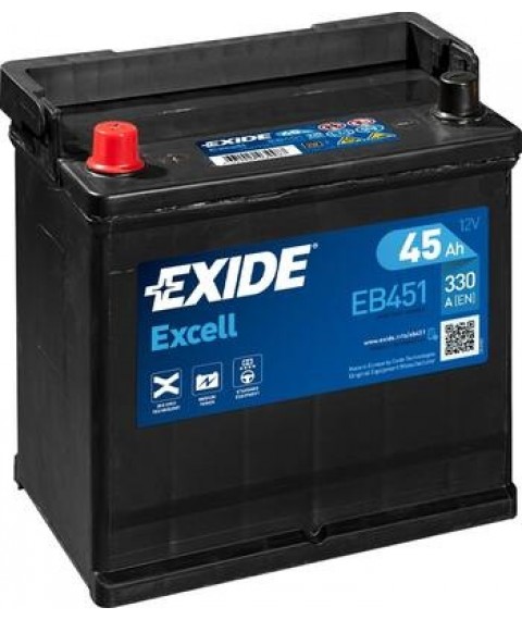 Baterie auto 12V 45Ah Exide Excell EB451 borna inversă